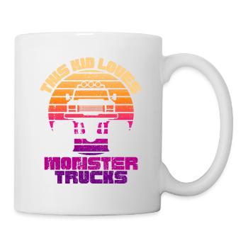 Dieses Kind liebt Monster Trucks - Tasse - Weiß - Rechts