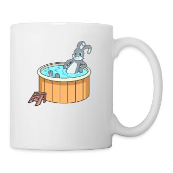 Hase im Hot Tub - Tasse - Weiß - Rechts