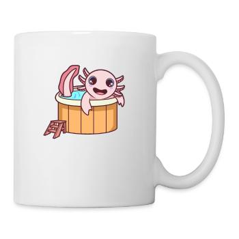 Axolotl im Hot Tub - Tasse - Weiß - Rechts
