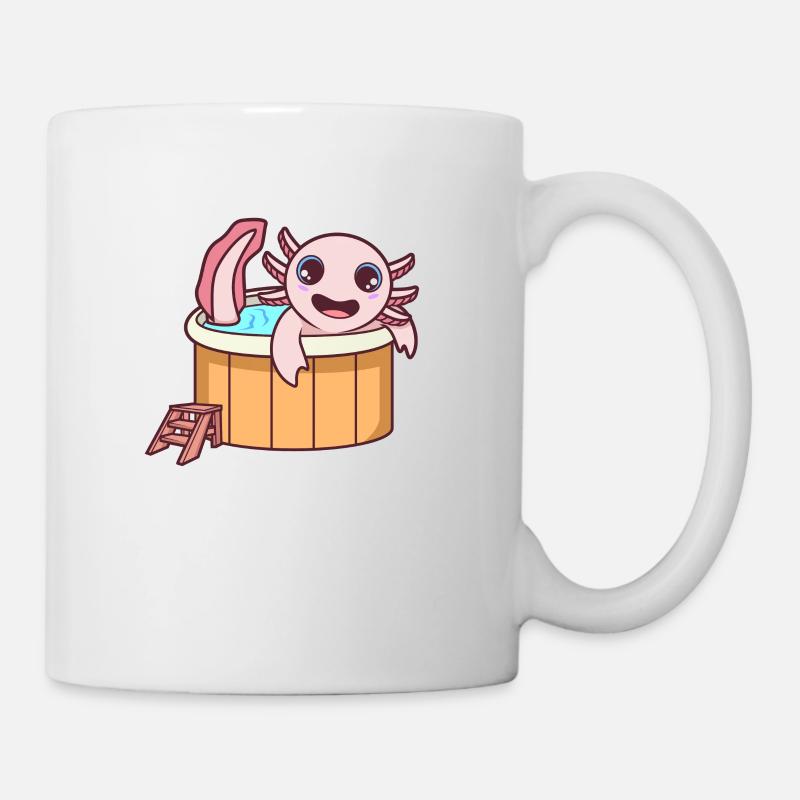 Axolotl dans le bain à remous - Mug blanc - blanc