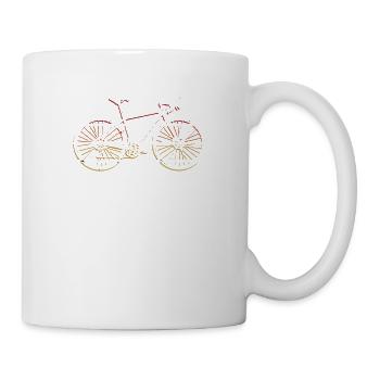 Rennrad Silhouette Fahrt Radfahren Biker lustig - Tasse - Weiß - Rechts