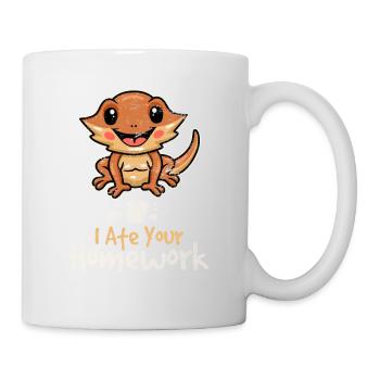 I Ate Your Homework Funny Bearded Dragon Owner Bea - Mug - white - Right