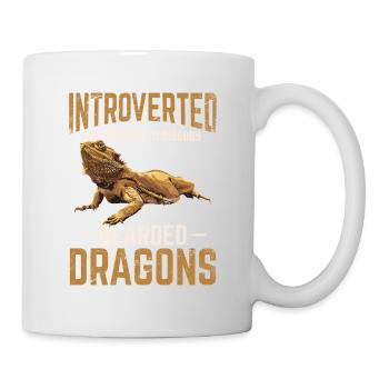 Introverted But Willing To Discuss Bearded Dragons - Mug - white - Right
