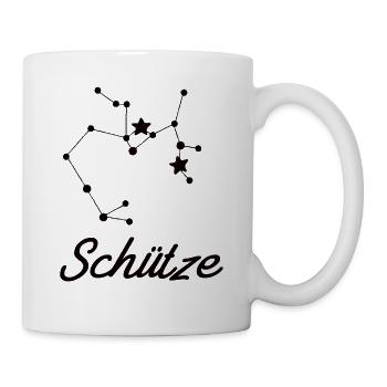Sternzeichen Schütze- Tierkreiszeichen - Tasse - Weiß - Rechts