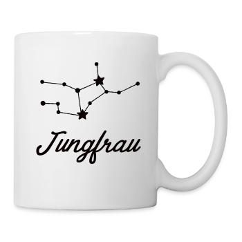 Sternzeichen Jungfrau - Tierkreiszeichen - Tasse - Weiß - Rechts
