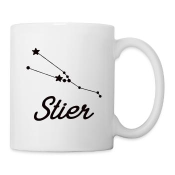 Sternzeichen Stier- Tierkreiszeichen - Tasse - Weiß - Rechts
