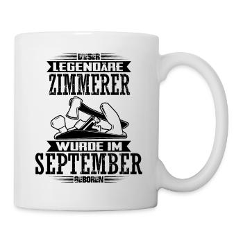 Zimmerer Geburtstag September Geburtsmonat - Tasse - Weiß - Rechts