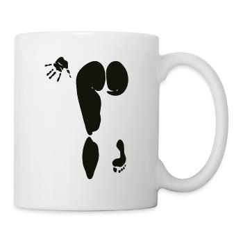 Parties du corps des femmes Peinture Du corps Empreinte Du corps Lignes du corps - Mug blanc - blanc - Droite