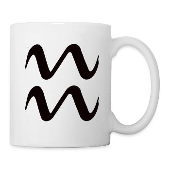 Zodiac sign Aquarius - Zodiac sign symbol - Mug - white - Right