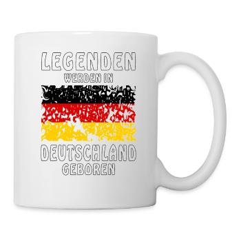 LEGENDEN WERDEN IN DEUTSCHLAND GEBOREN - Tasse - Weiß - Rechts