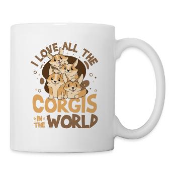I love all the corgis in the world - Mug - white - Right