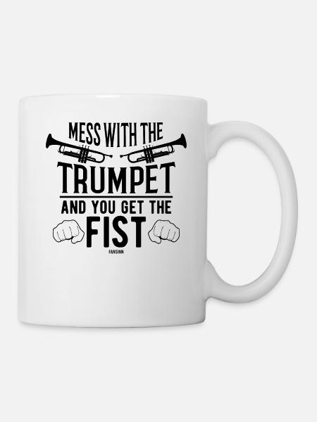 Trompete Blasmusik Kapelle tröten - Tasse - Weiß