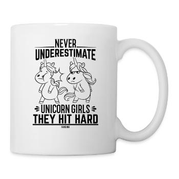 never underestimate unicorn girls - Mug - white - Right