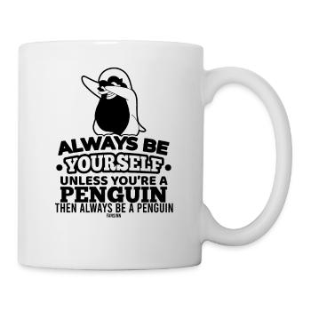 Pinguin - Tasse - Weiß - Rechts