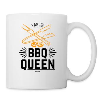 Mama grillen kochen Königin Geschenk - Tasse - Weiß - Rechts