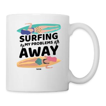Mère Planche de surf Petite amie Sœur - Mug blanc - blanc - Droite