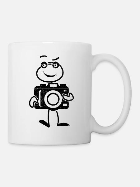 Foto Kamera Fotograf Strichmännchenfotograf - Tasse - Weiß