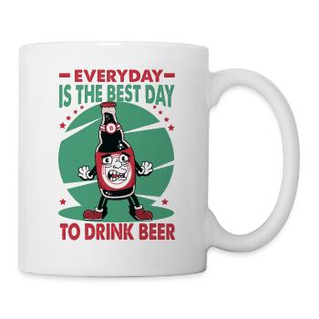 Everyday Is The Best Day To Drink Beer - Bar - Pub - Mug - white - Right