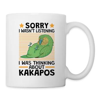 I thought of Kakapos flightless parrot - Mug - white - Right