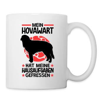 Hovawart hat meine Hausaufgaben gefressen - Tasse - Weiß - Rechts
