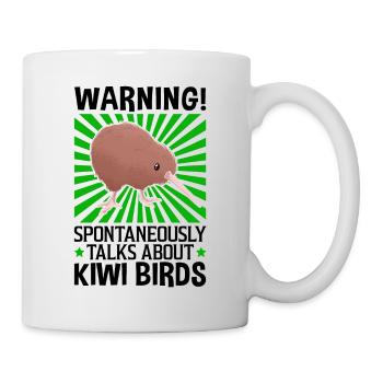 Spontaneously talks about Kiwi Bird New Zealand - Mug - white - Right