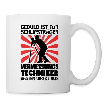 Vermessungstechniker rasten direkt aus Vermesser - Tasse - Weiß - Rechts