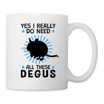 Yes I need all this Degus rodent Chile - Mug - white - Right