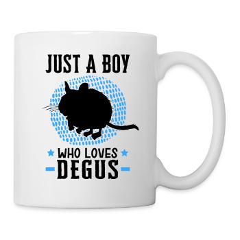 Only a boy of the Degus loves rodent Chile - Mug - white - Right