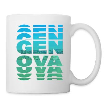 Gênes Gênes Italie Ville Skyline Vacances Amour - Mug blanc - blanc - Droite