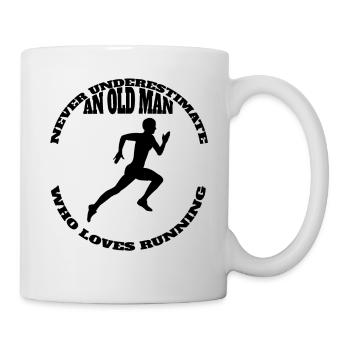 Jogger Training Cardio run run fit jogging - Mug - white - Right