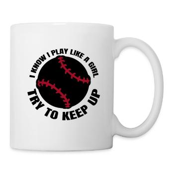 Baseball Baseball Game Baseball Lover Woman - Mug - white - Right