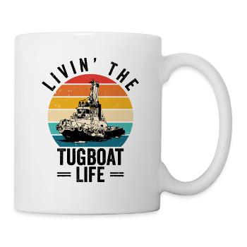 Remorqueur à voile Remorqueur Bateau de sauvetage Navire - Mug blanc - blanc - Droite