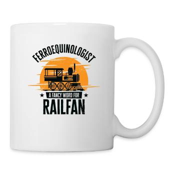 Ferroequinologist Train Railfan Locomotive Hobby - Mug - white - Right