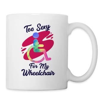 Drôle d’explication de l’humour amputé en fauteuil roulant - Mug blanc - blanc - Droite