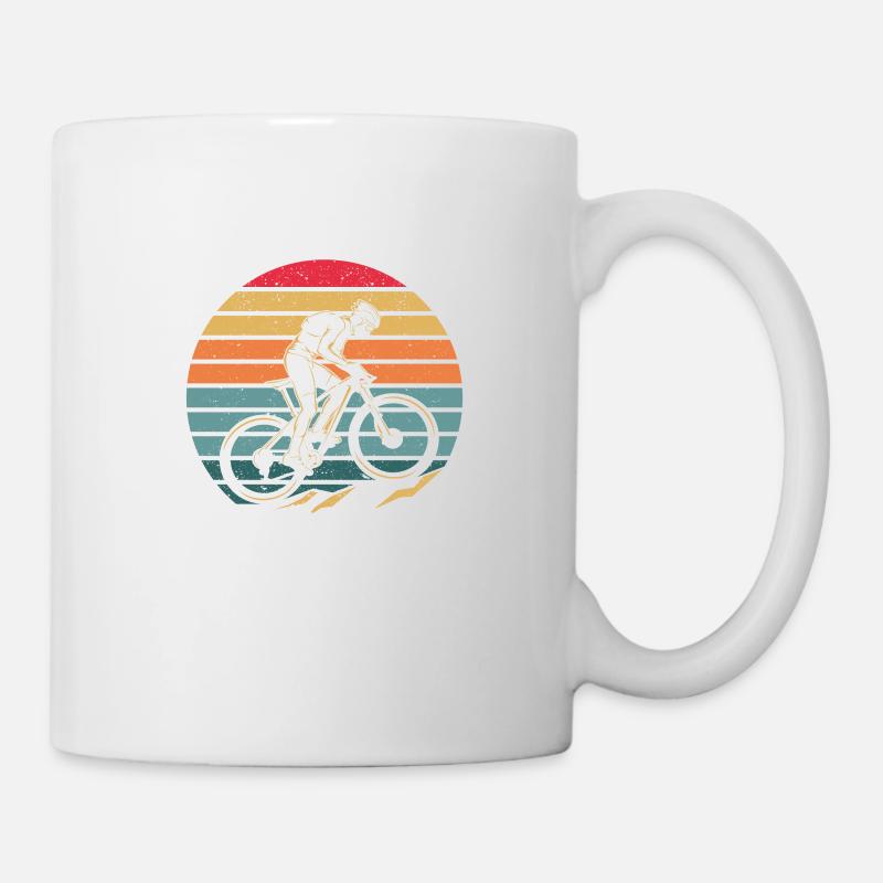 It's Just a Hill Get Over It Funny MTB Mountain - Mug - white