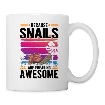 Parce que les escargots sont des escargots géniaux - Mug blanc - blanc - Droite