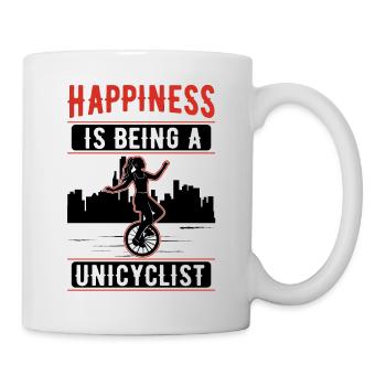 Happiness is being a Unicyclist Unicycle Gift - Mug - white - Right