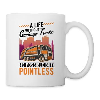 Müllmann Gift Garbage Collection Garbage Truck - Mug - white - Right