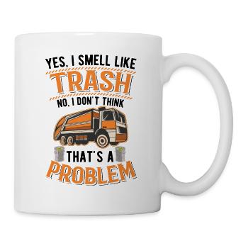 Garbage man smell garbage collection garbage truck - Mug - white - Right