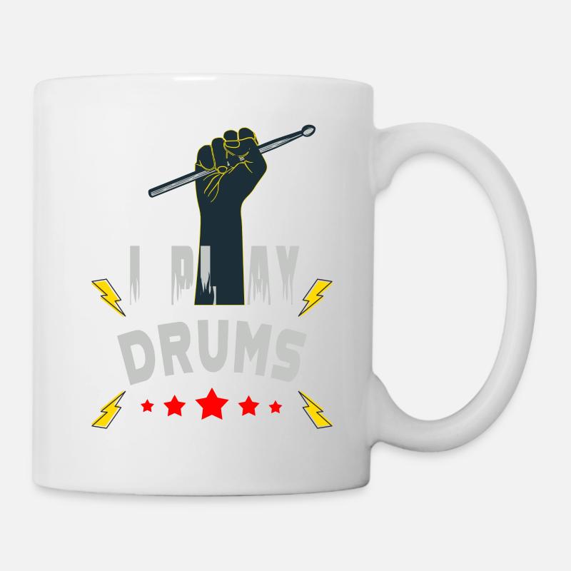 I play drums - Tasse - Weiß