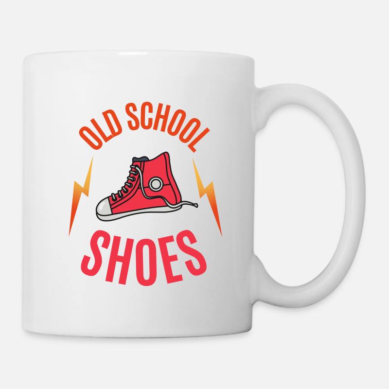 Old-School-Schuhe - Tasse - Weiß