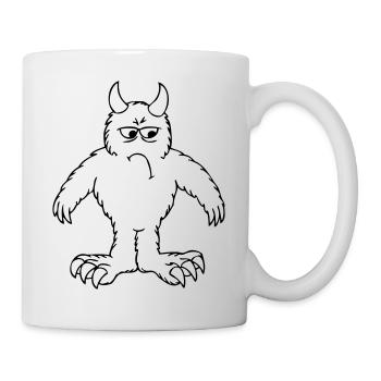 Monster "Gronk" - weiss gefuellt - Tasse - Weiß - Rechts