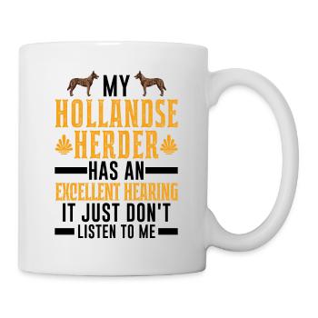 Hollandse Herder Hollandse Herderdshond - Tasse - Weiß - Rechts