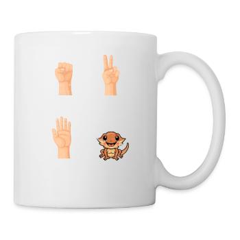 Rock Paper Scissors Nothing Beats Bearded Dragons - Tasse - Weiß - Rechts