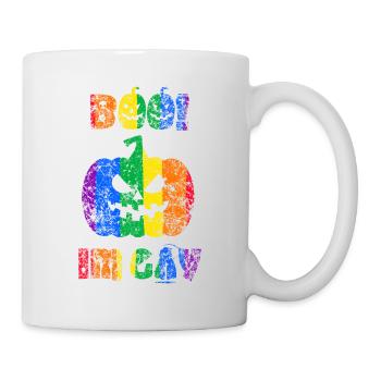 Buhruf! Ich bin schwul! Halloween Stolz - Tasse - Weiß - Rechts