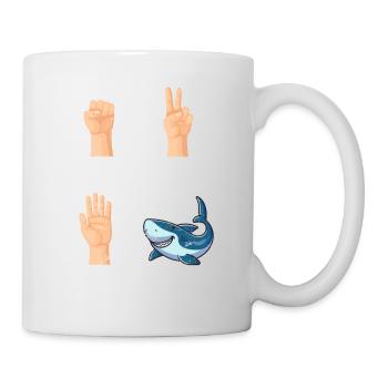 Rock Paper Scissors Nothing Beats Sharks Funny Sha - Mug - white - Right