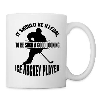 Eishockey Geschenk Wintersport Eishockeyteam - Tasse - Weiß - Rechts