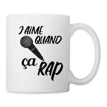 j aime quand ça rap - Mug blanc - blanc - Droite