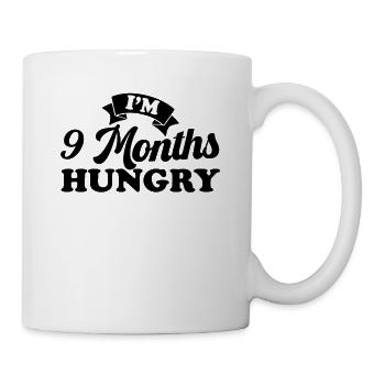 Pregnancy Funny Announcement Reveal I'm Nine - Mug - white - Right