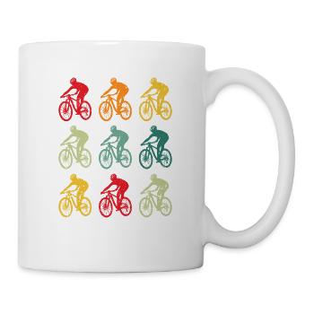 Mountainbike Vintage Retro MTB Downhill Biking - Tasse - Weiß - Rechts